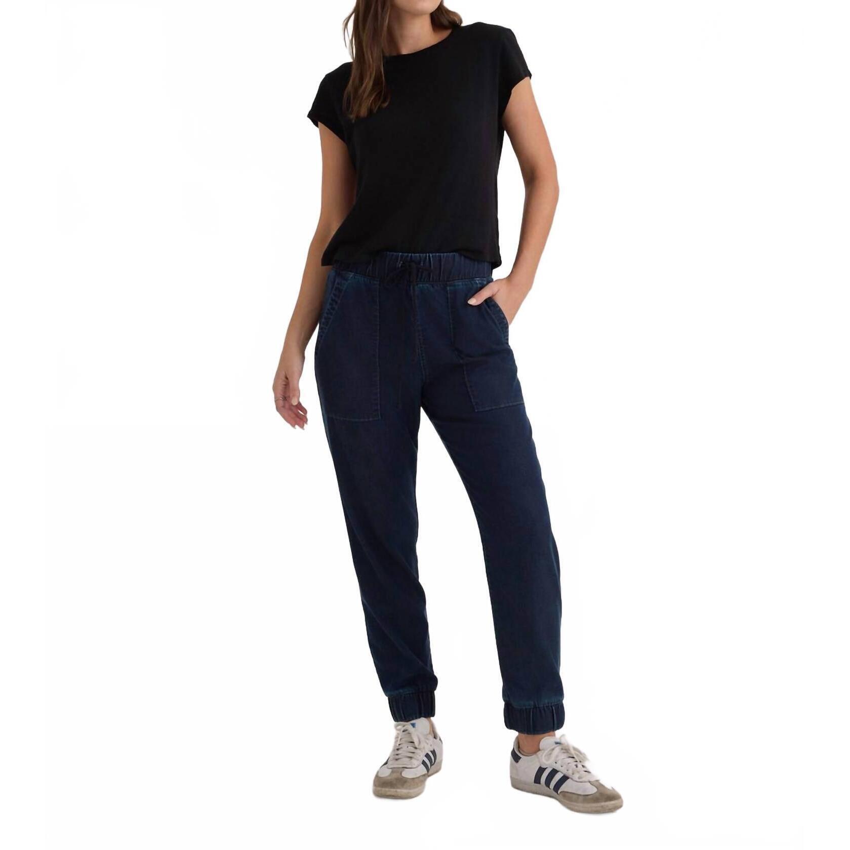 New Bella Dahl Pocket Jogger Denim In Midnight Rinse Wash